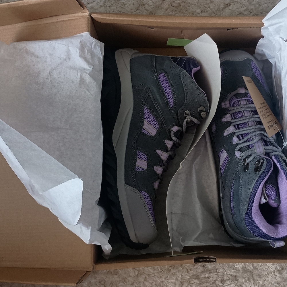 BearPaw Women's Gray and Purple Athletic Shoes